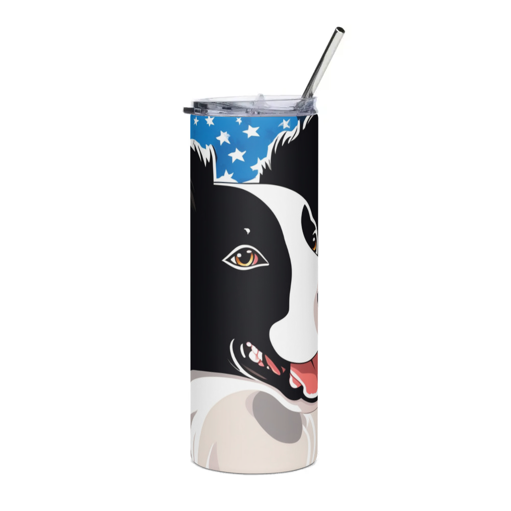 PugMug Custom Border Collie Stainless Steel Tumbler