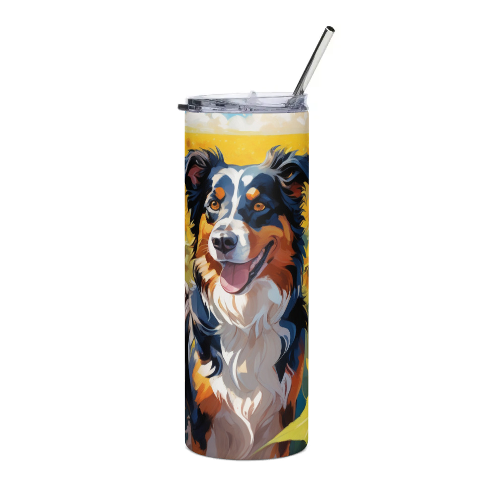 PugMug Custom Miniature American Shepherd Stainless Steel Tumbler