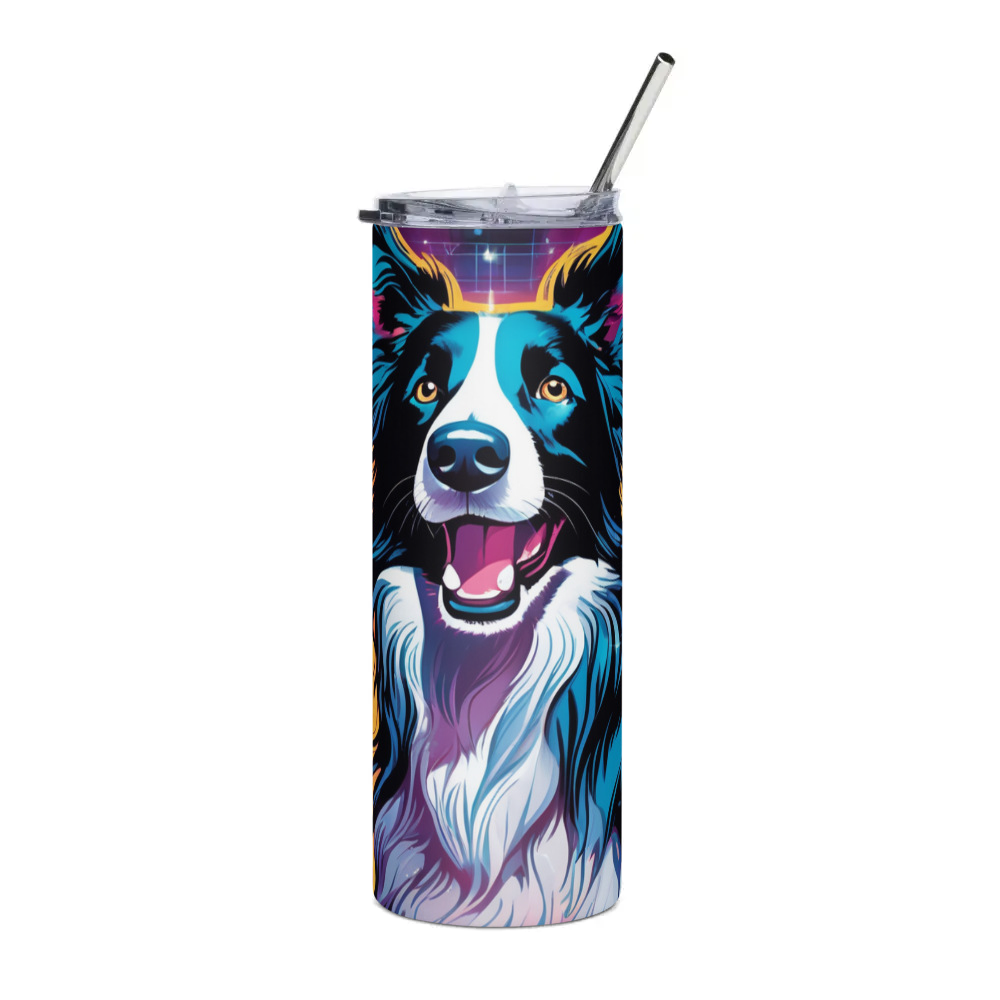 PugMug Custom Border Collie Stainless Steel Tumbler