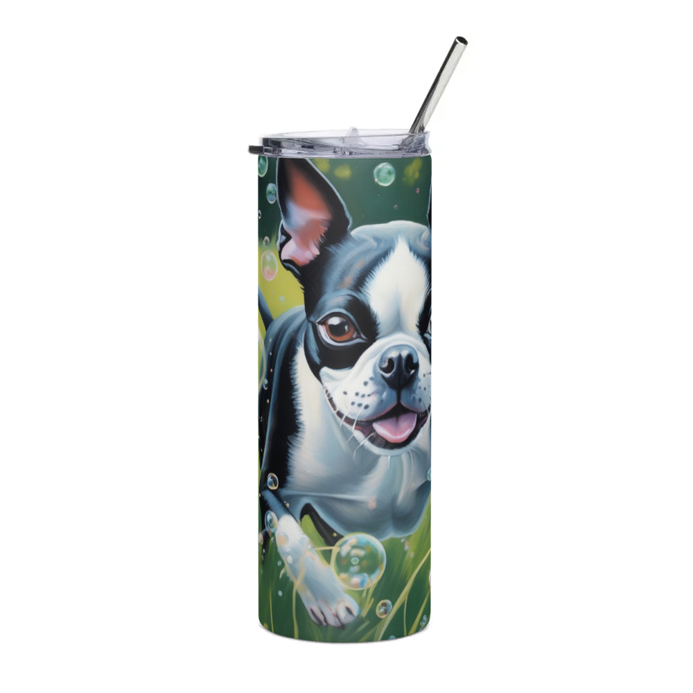 PugMug Custom Boston Terrier Stainless Steel Tumbler