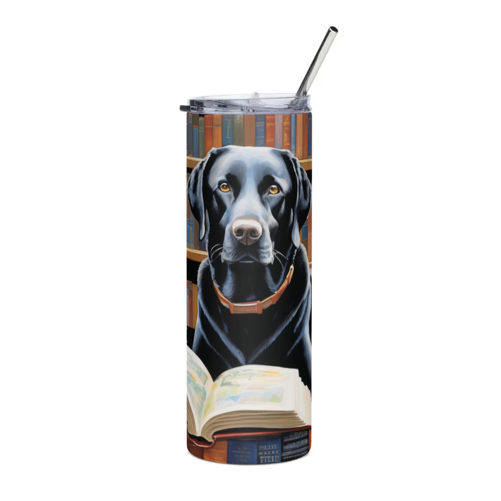 PugMug Custom Black Labrador Retriever Stainless Steel Tumbler
