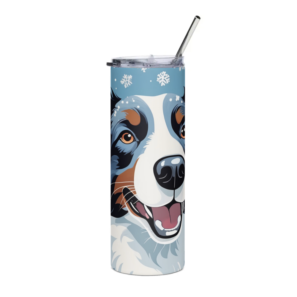 PugMug Custom Border Collie Stainless Steel Tumbler