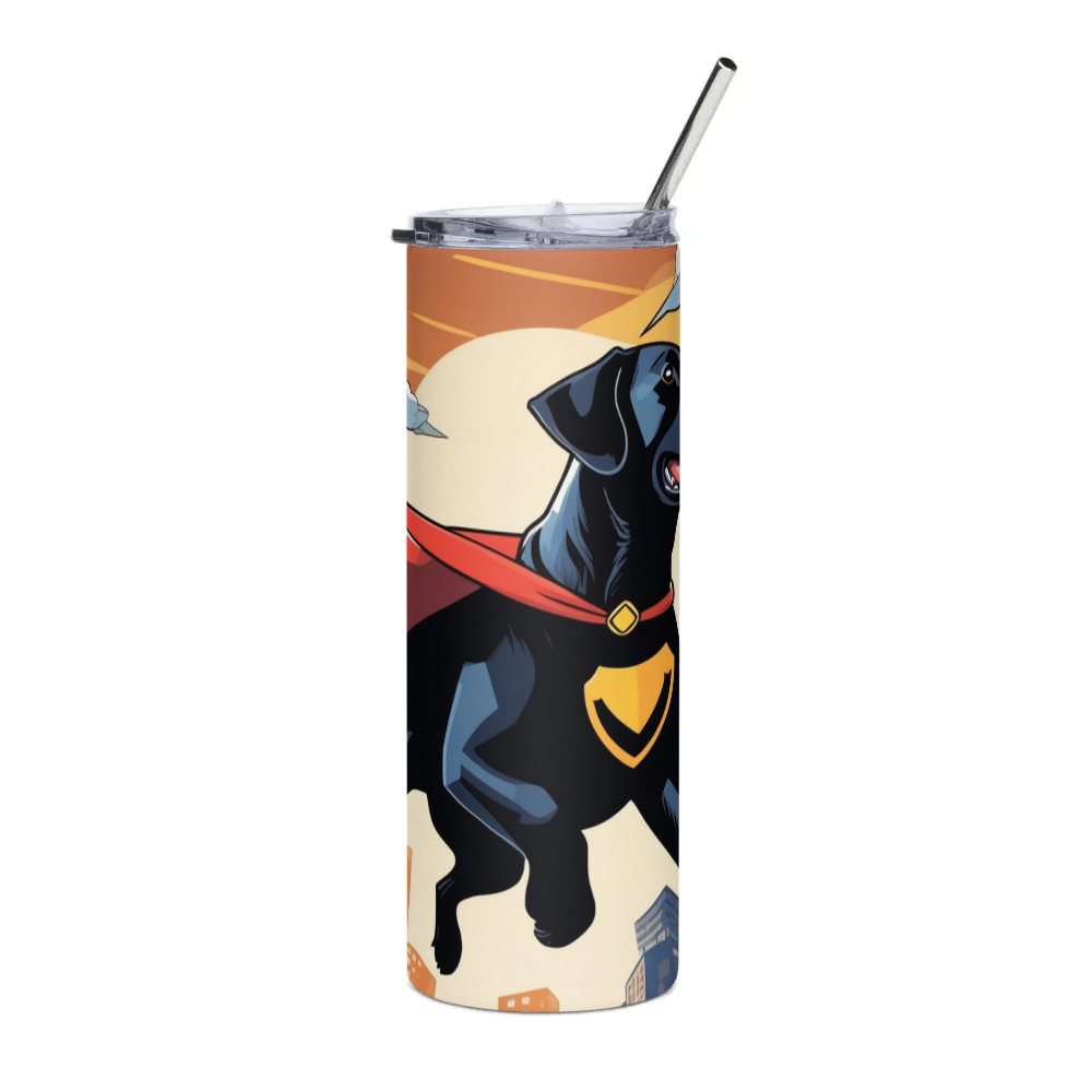 PugMug Custom Black Labrador Retriever Stainless Steel Tumbler