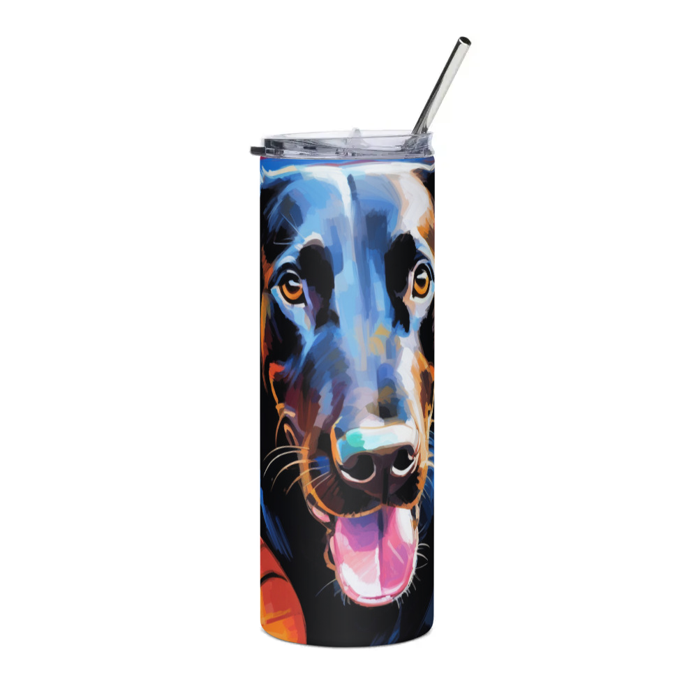 PugMug Custom Black Labrador Retriever Stainless Steel Tumbler