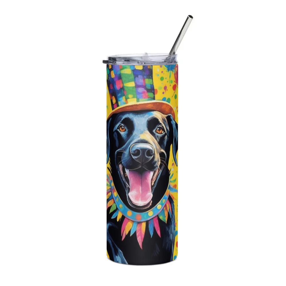 PugMug Custom Black Labrador Retriever Stainless Steel Tumbler
