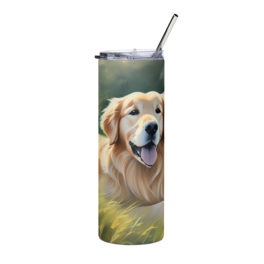 PugMug Custom Golden Retriever Stainless Steel Tumbler