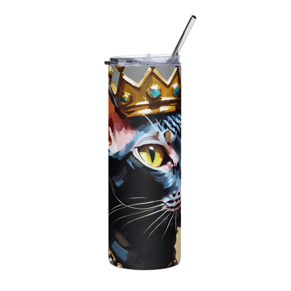 PugMug Custom Black Sphynx Cat Stainless Steel Tumbler