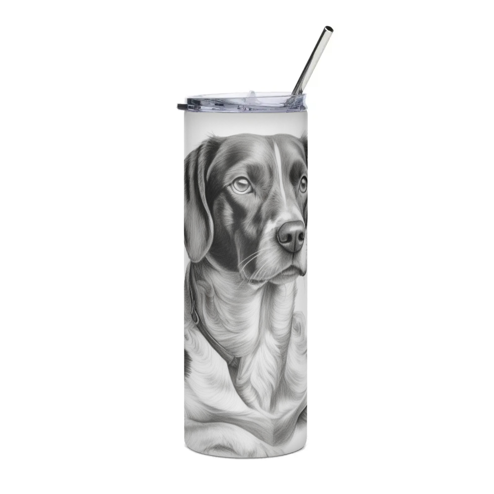 PugMug Custom Brittany Dog Stainless Steel Tumbler