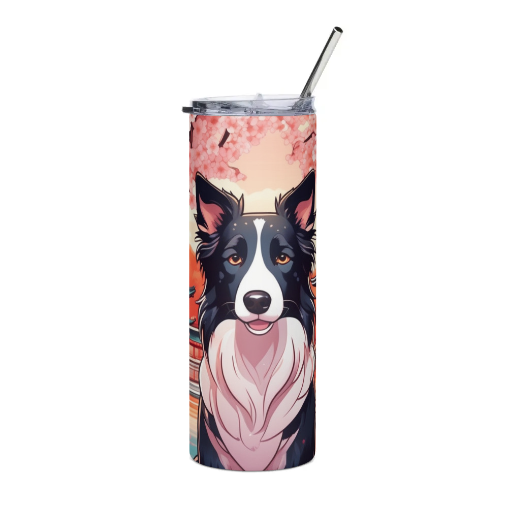 PugMug Custom Border Collie Stainless Steel Tumbler
