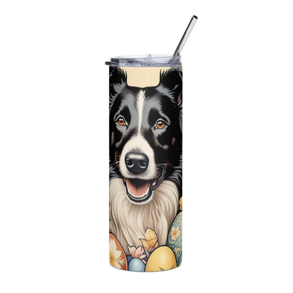 PugMug Custom Border Collie Stainless Steel Tumbler