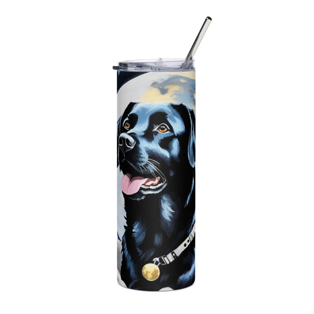 PugMug Custom Black Labrador Retriever Stainless Steel Tumbler