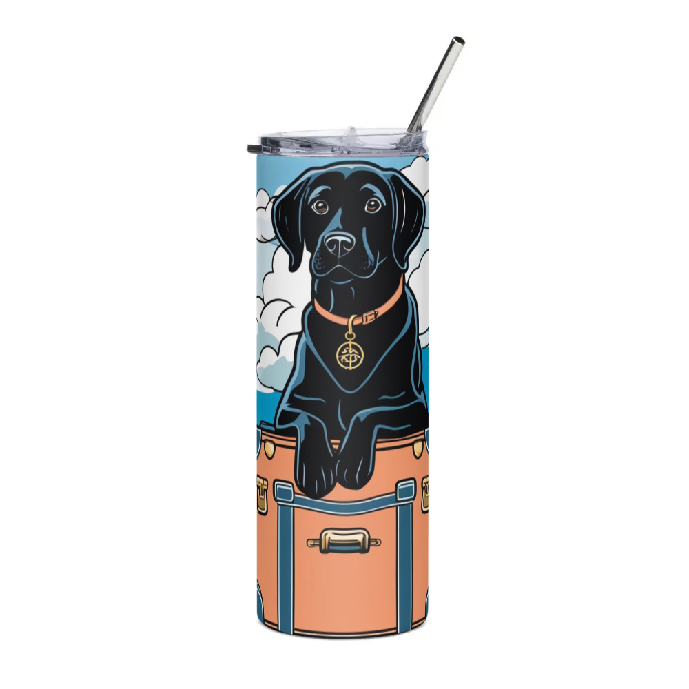 PugMug Custom Black Labrador Retriever Stainless Steel Tumbler
