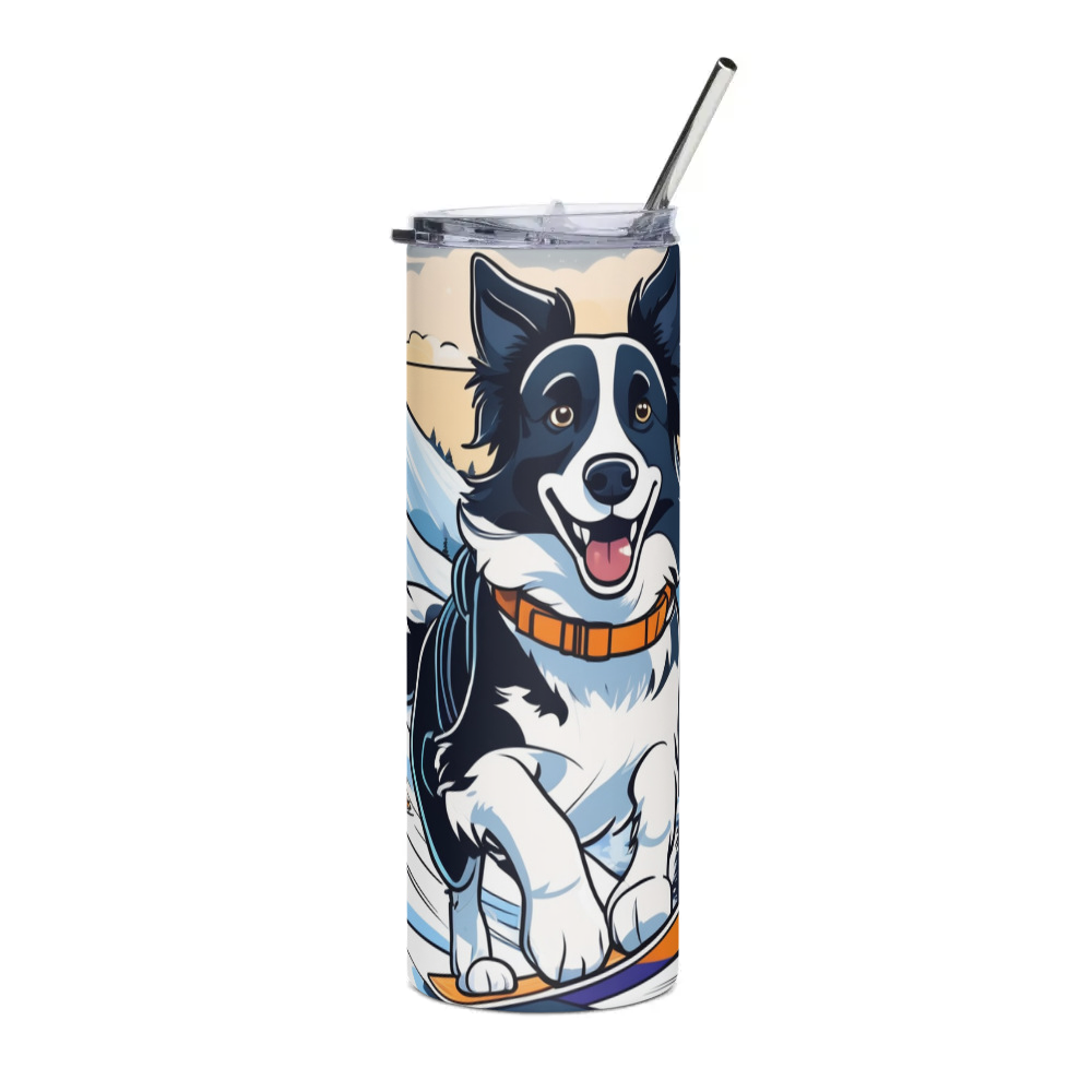 PugMug Custom Border Collie Stainless Steel Tumbler