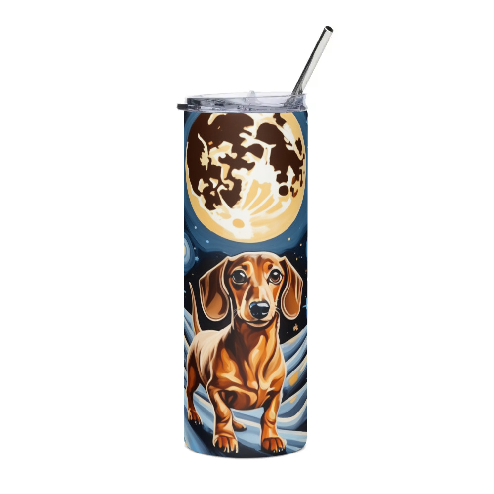PugMug Custom Tan Dachshund Stainless Steel Tumbler