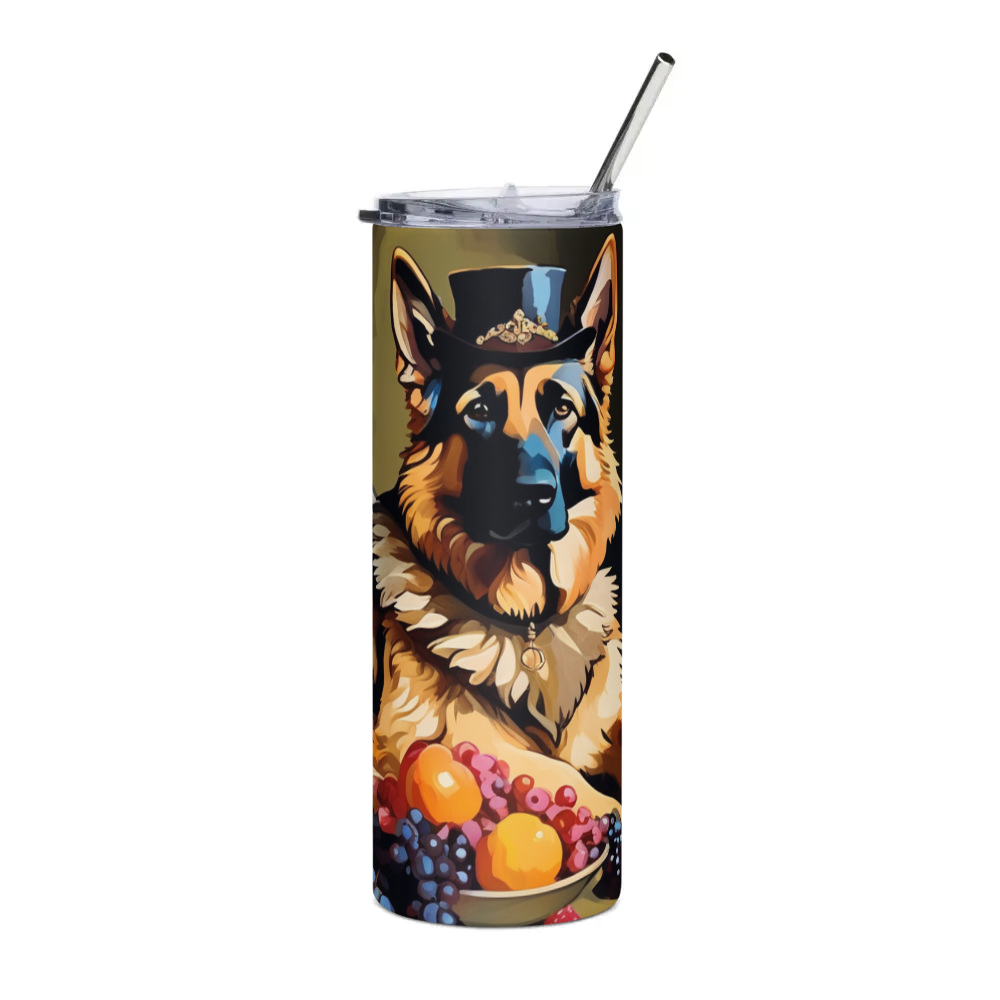 PugMug Custom German Shepherd Dog Stainless Steel Tumbler