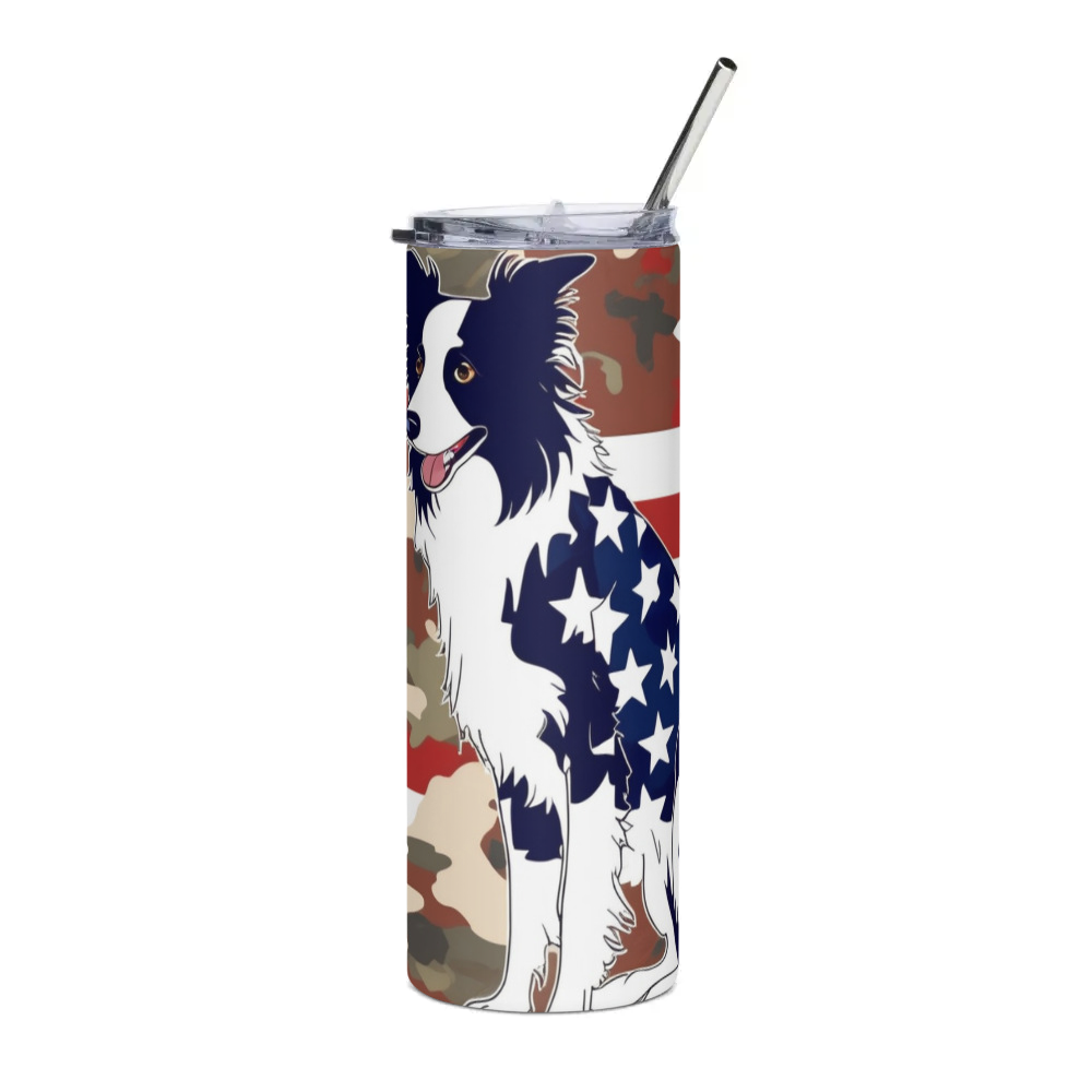 PugMug Custom Border Collie Stainless Steel Tumbler