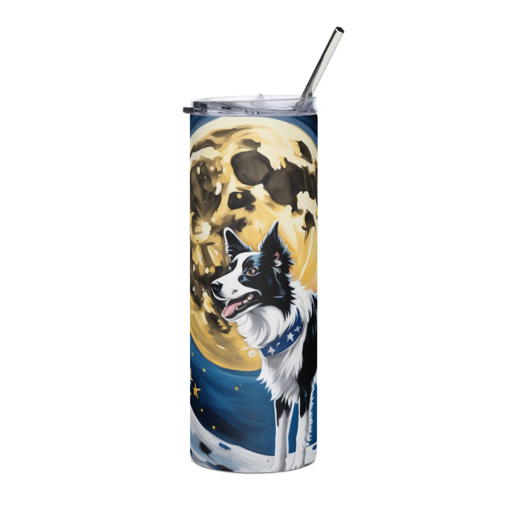PugMug Custom Border Collie Stainless Steel Tumbler