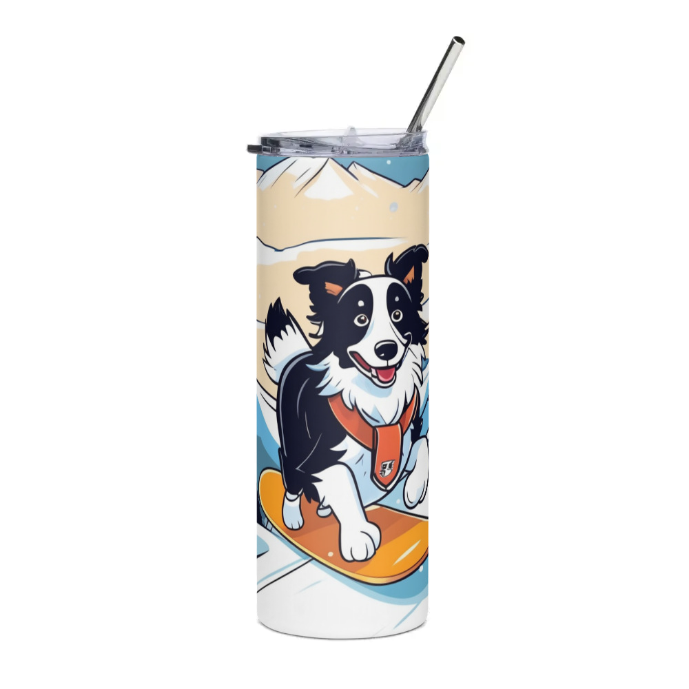 PugMug Custom Border Collie Stainless Steel Tumbler