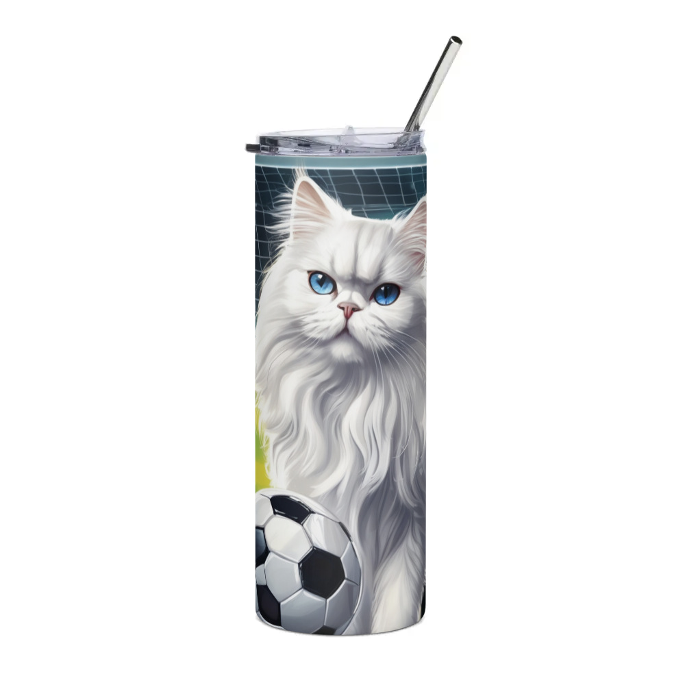 PugMug Custom White Persian Cat Stainless Steel Tumbler