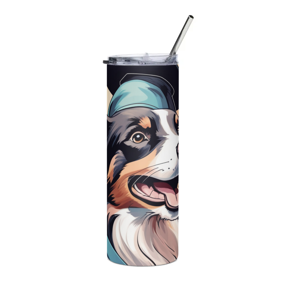 PugMug Custom Border Collie Stainless Steel Tumbler