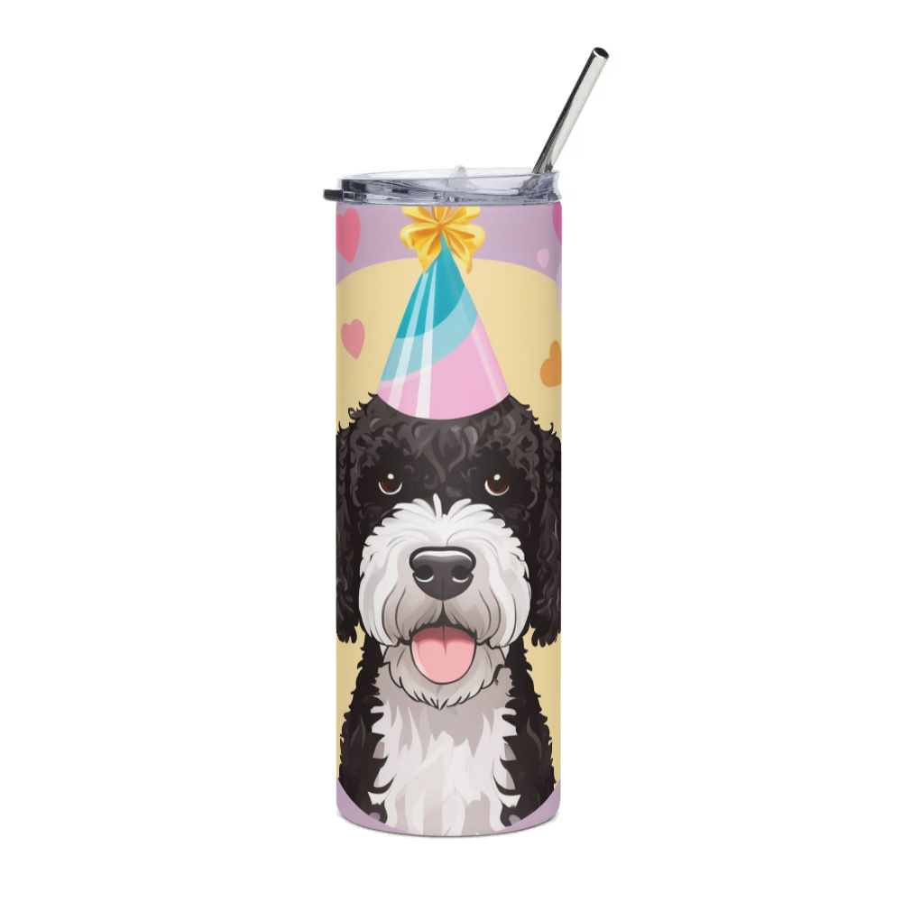 PugMug Custom Portuguese Water Dog Stainless Steel Tumbler