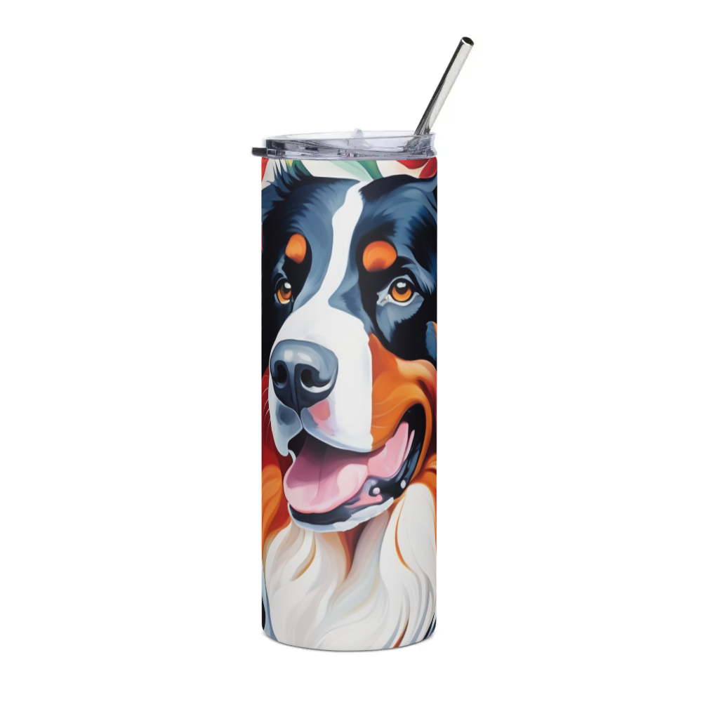 PugMug Custom Bernese Mountain Dog Stainless Steel Tumbler