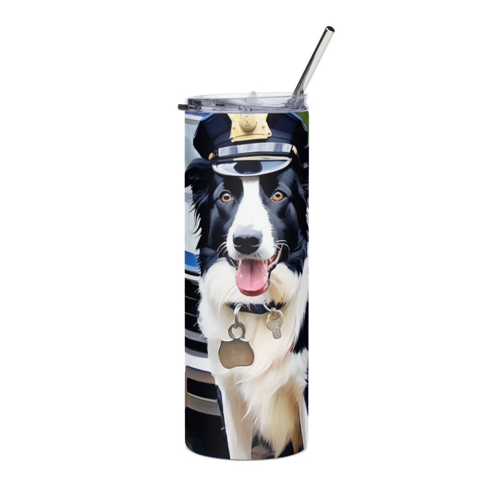 PugMug Custom Border Collie Stainless Steel Tumbler