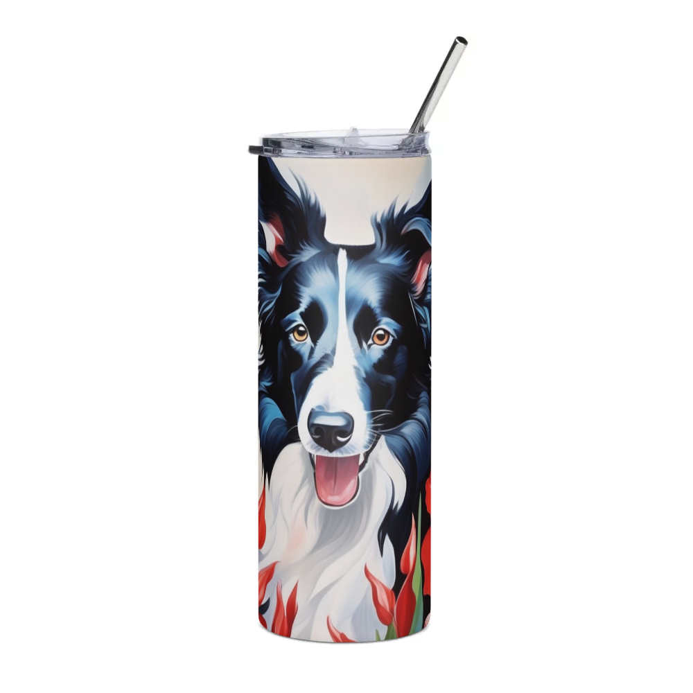 PugMug Custom Border Collie Stainless Steel Tumbler