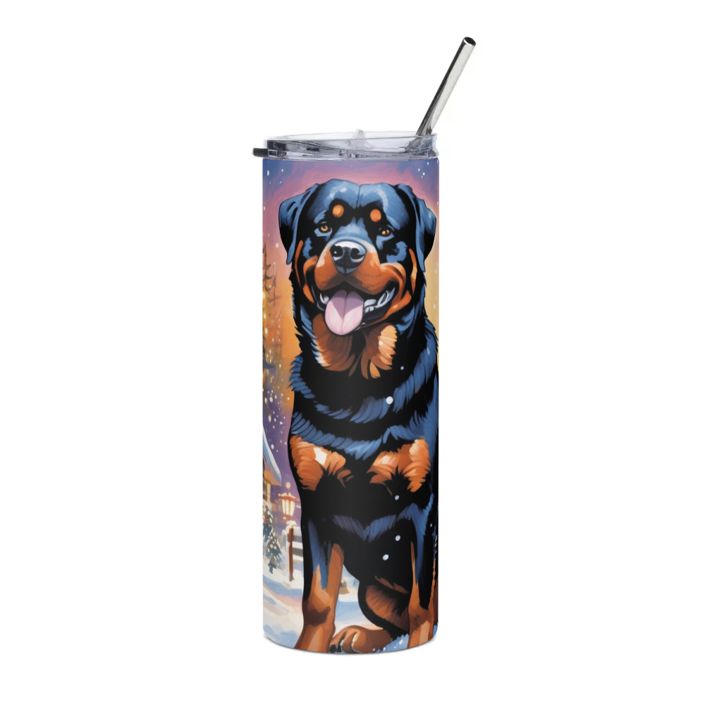 PugMug Custom Rottweiler Stainless Steel Tumbler