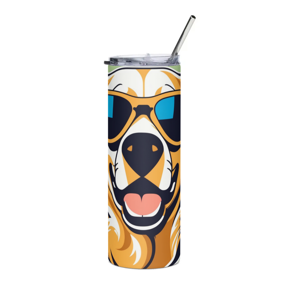 PugMug Custom Golden Retriever Stainless Steel Tumbler