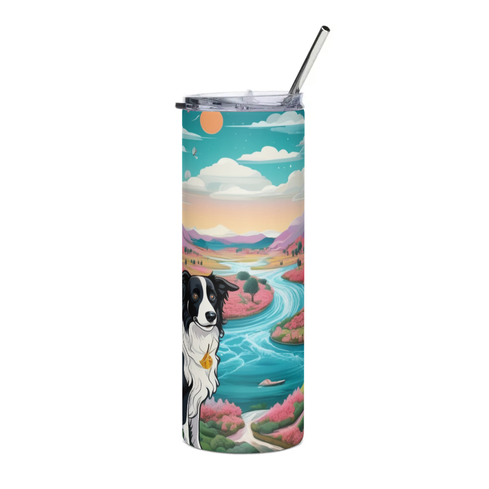 PugMug Custom Border Collie Stainless Steel Tumbler