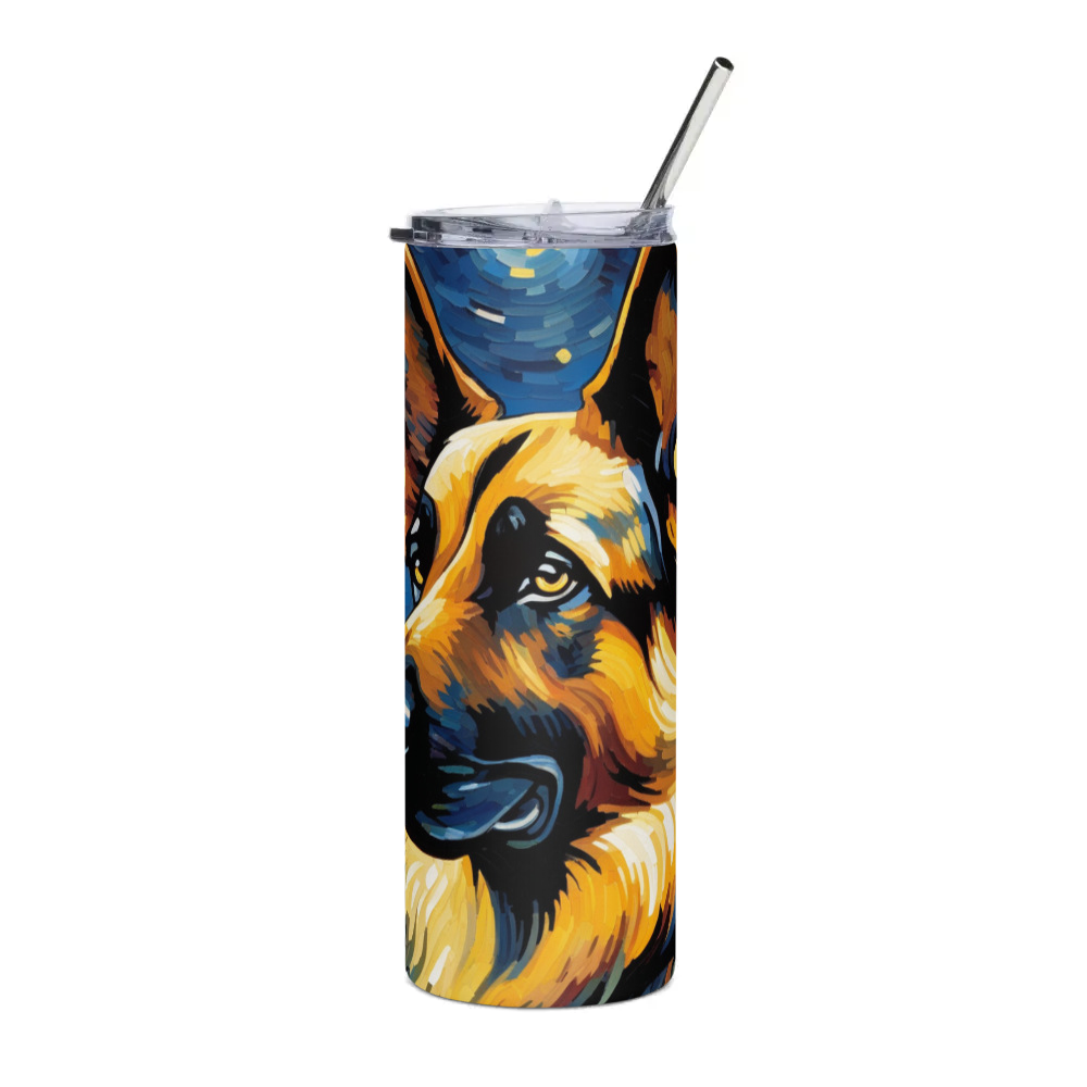 PugMug Custom German Shepherd Dog Stainless Steel Tumbler
