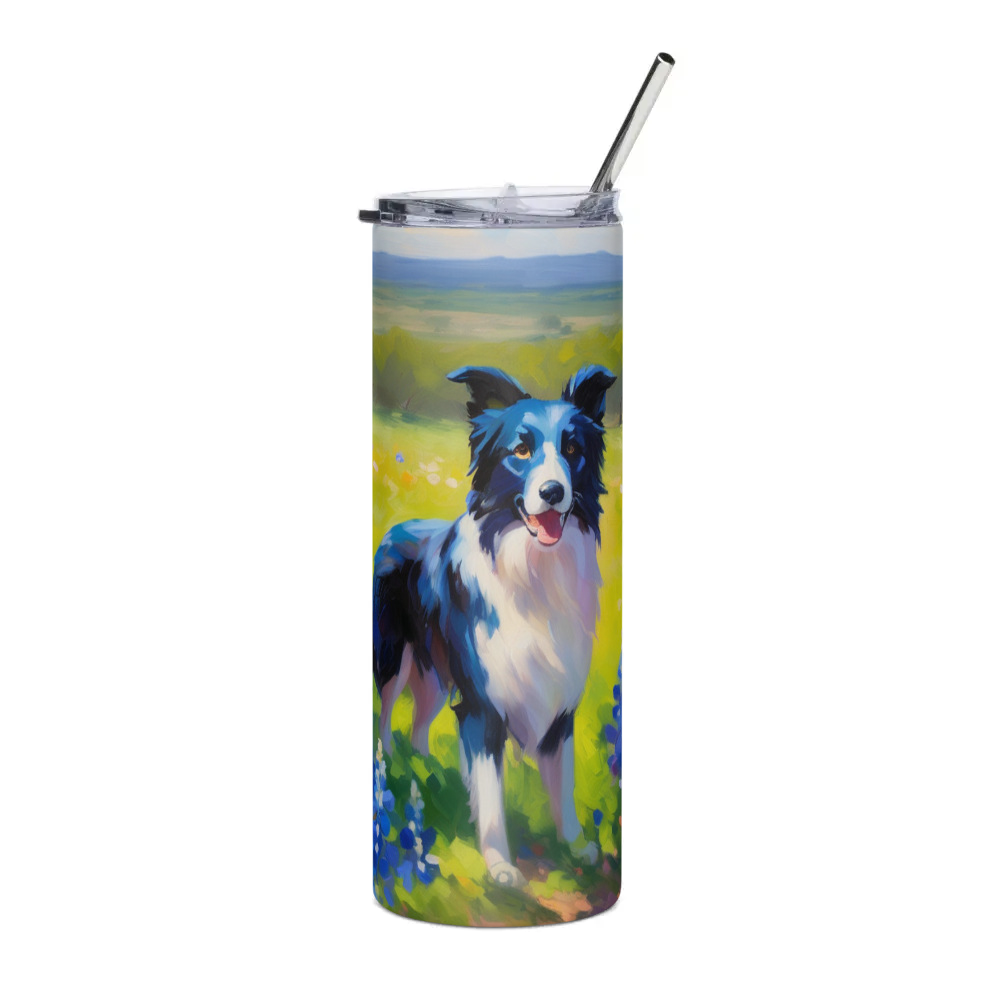 PugMug Custom Border Collie Stainless Steel Tumbler