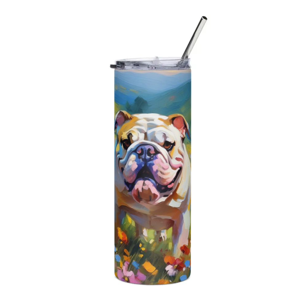 PugMug Custom Bulldog Stainless Steel Tumbler