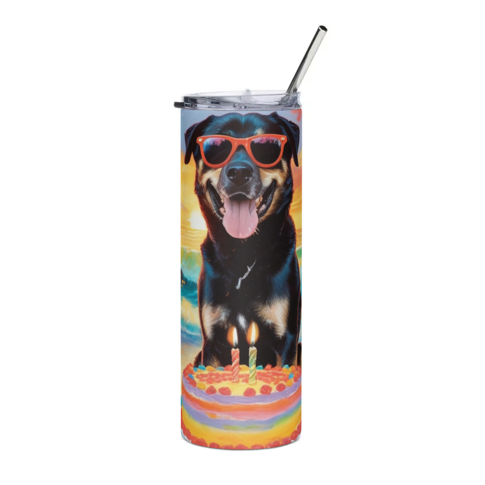 PugMug Custom Blue Stainless Steel Tumbler