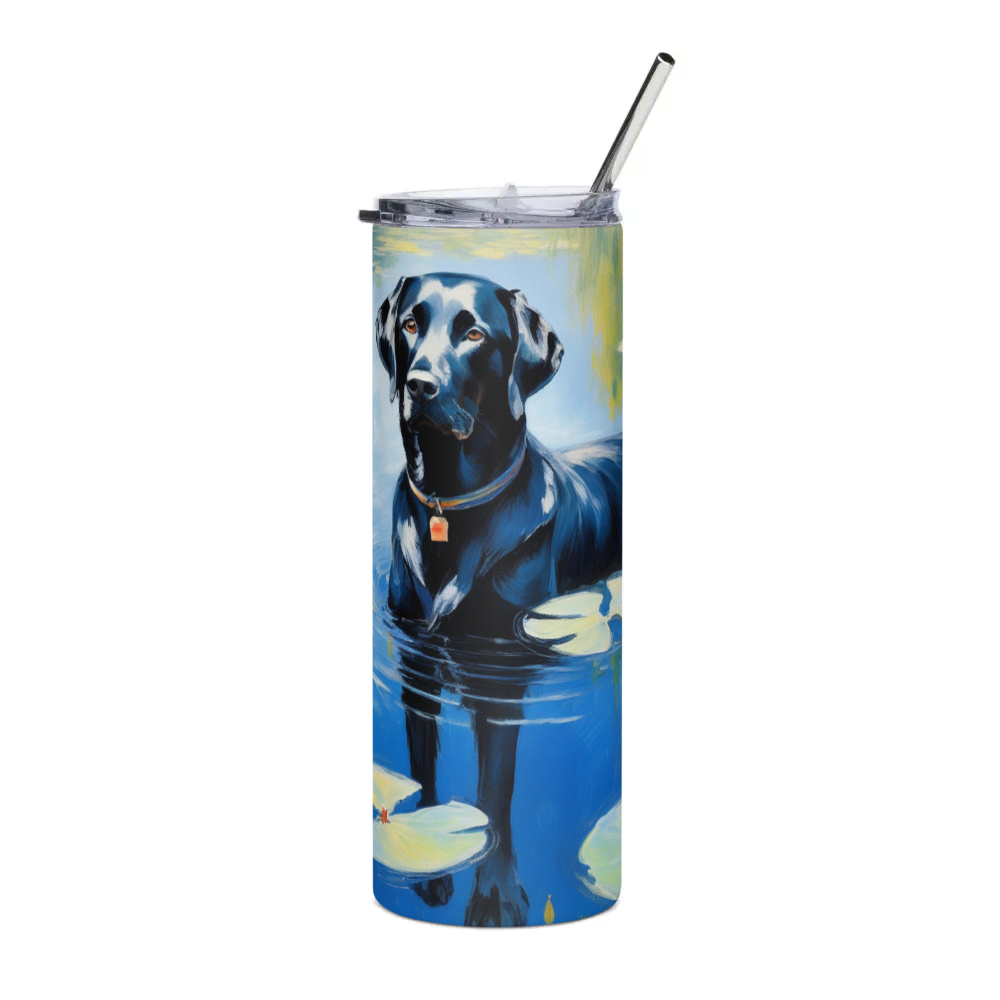 PugMug Custom Black Labrador Retriever Stainless Steel Tumbler