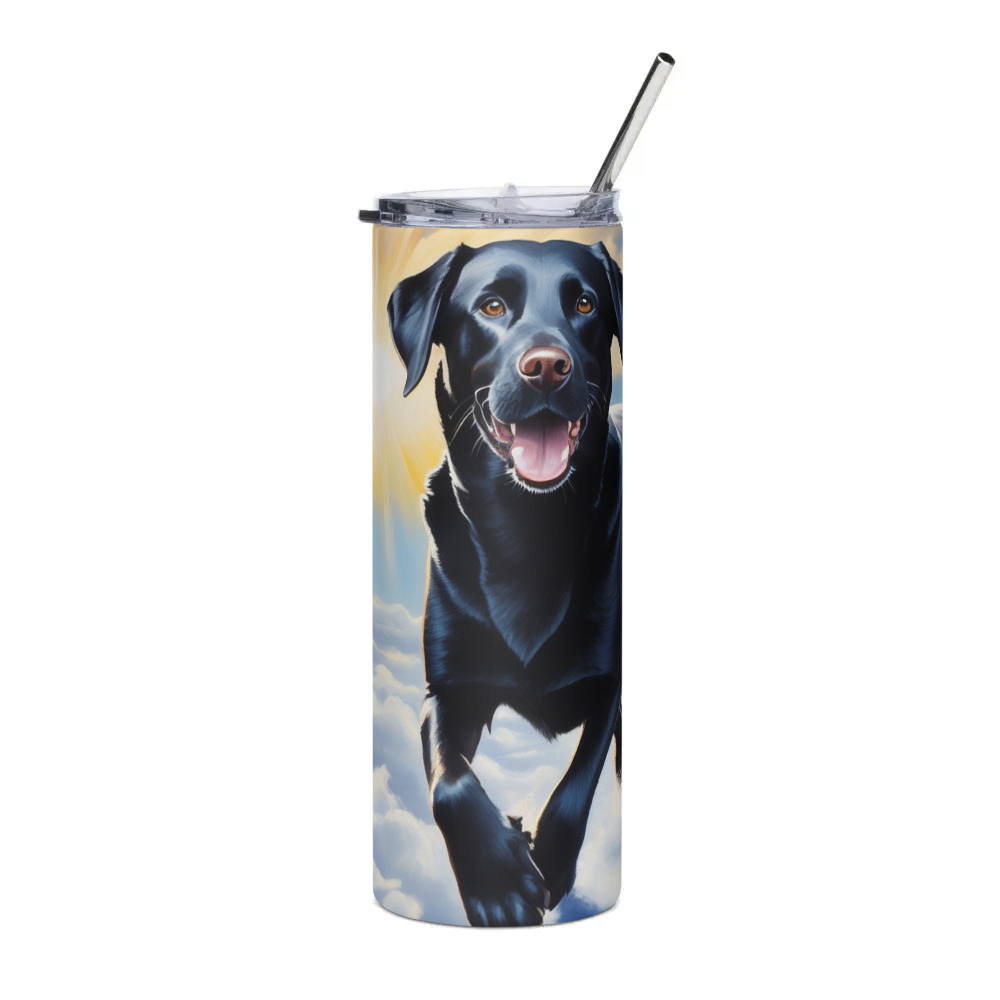 PugMug Custom Black Labrador Retriever Stainless Steel Tumbler