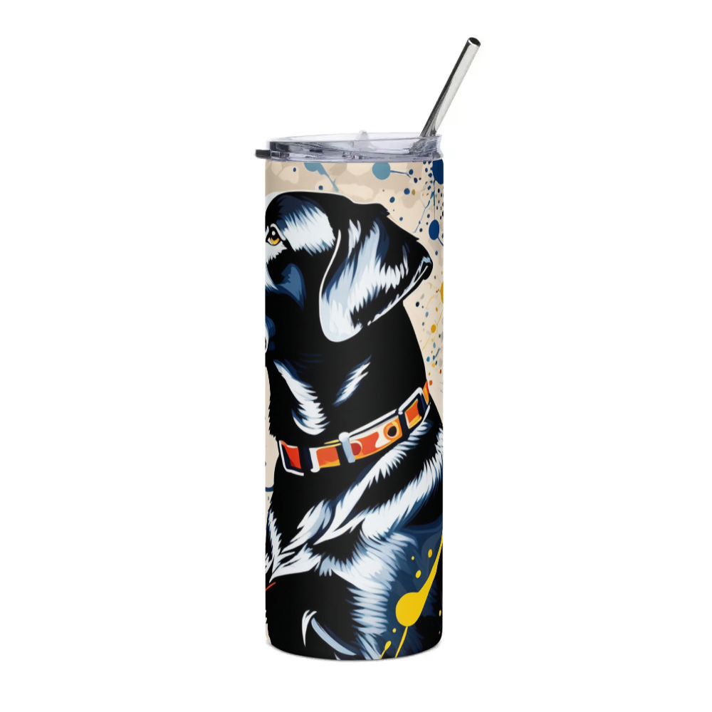 PugMug Custom Black Labrador Retriever Stainless Steel Tumbler