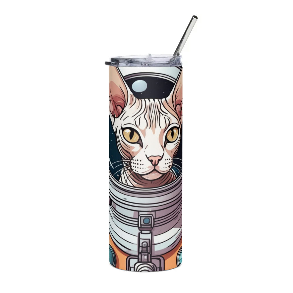 PugMug Custom Tabby Sphynx Cat Stainless Steel Tumbler
