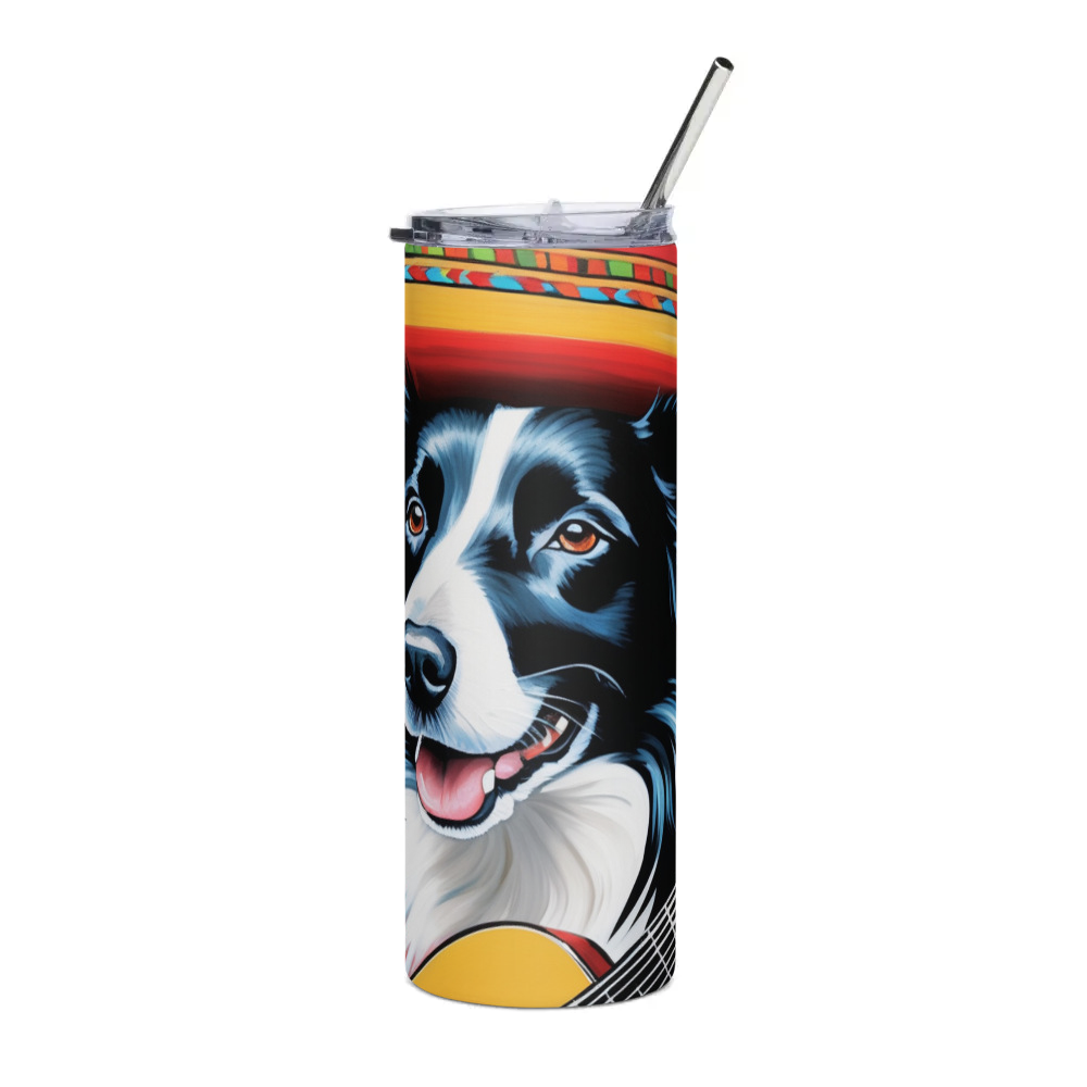 PugMug Custom Border Collie Stainless Steel Tumbler