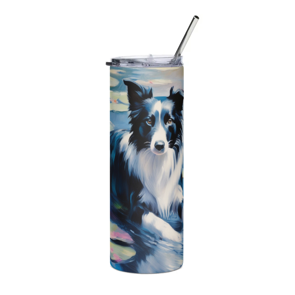 PugMug Custom Border Collie Stainless Steel Tumbler