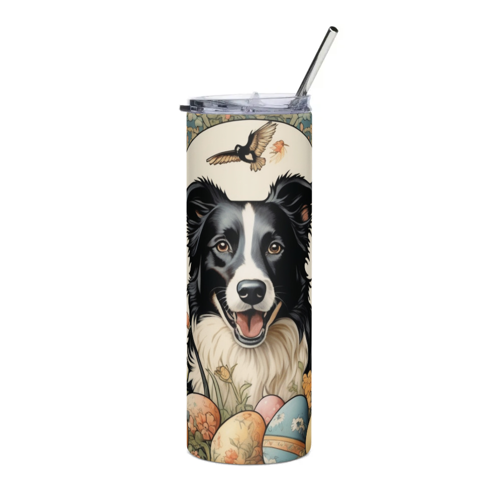 PugMug Custom Border Collie Stainless Steel Tumbler