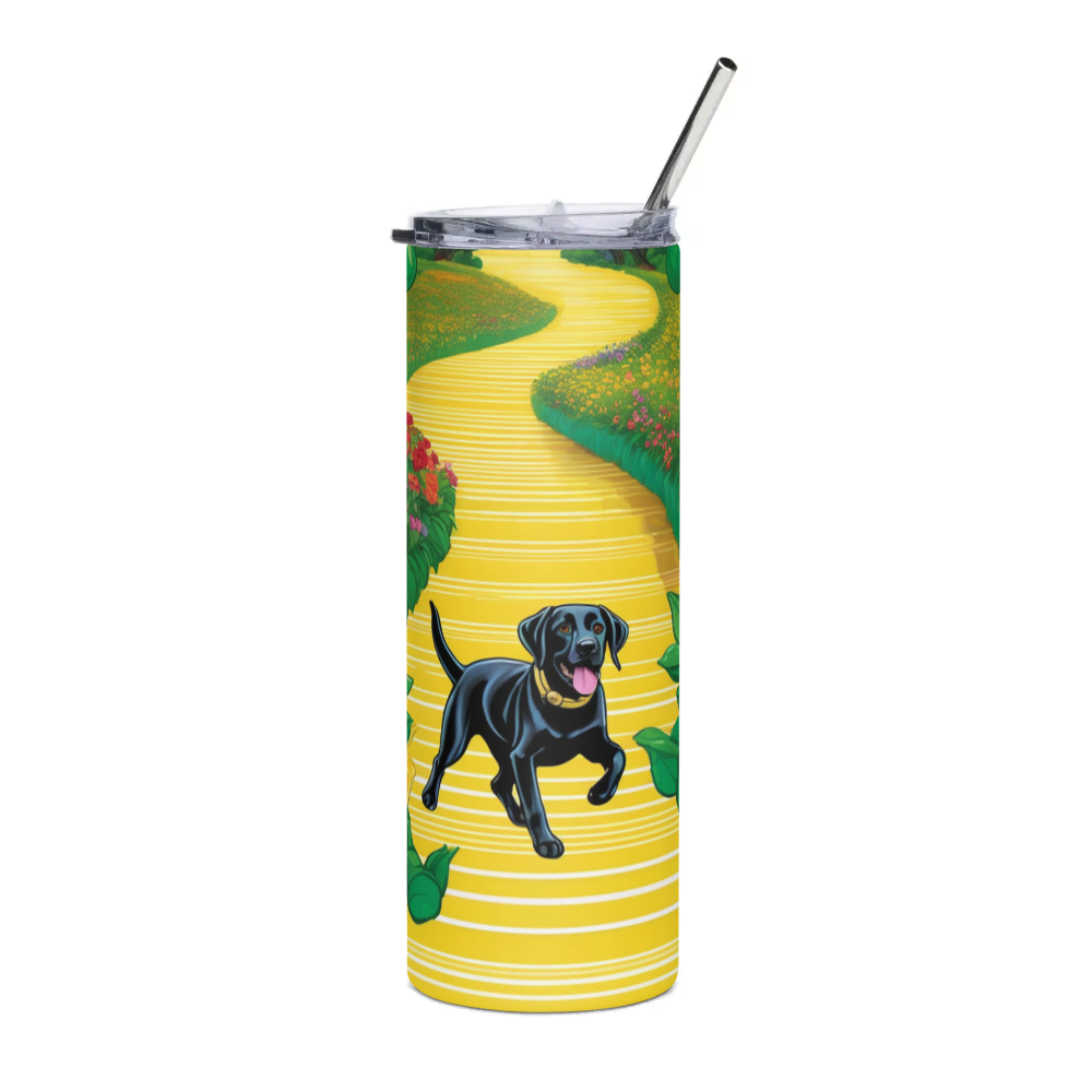 PugMug Custom Black Labrador Retriever Stainless Steel Tumbler