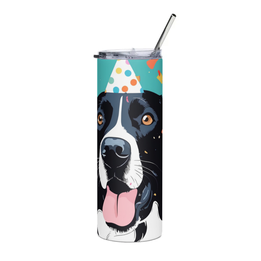 PugMug Custom Black Labrador Retriever Stainless Steel Tumbler