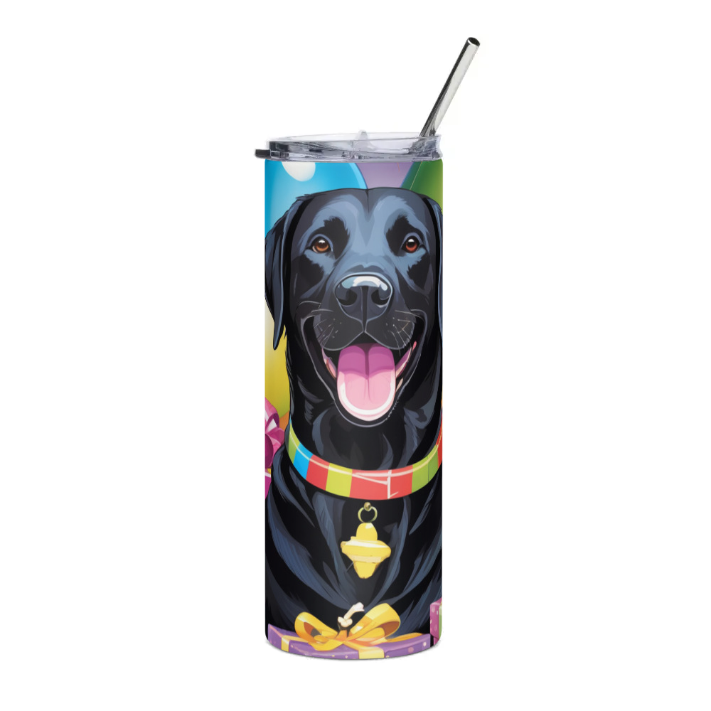 PugMug Custom Black Labrador Retriever Stainless Steel Tumbler