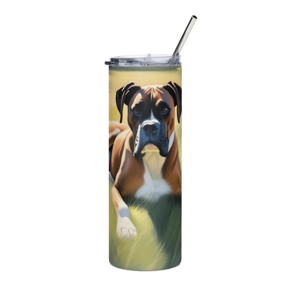 PugMug Custom Boxer Dog Stainless Steel Tumbler