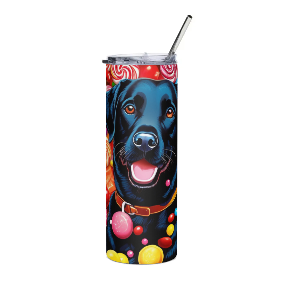 PugMug Custom Black Labrador Retriever Stainless Steel Tumbler