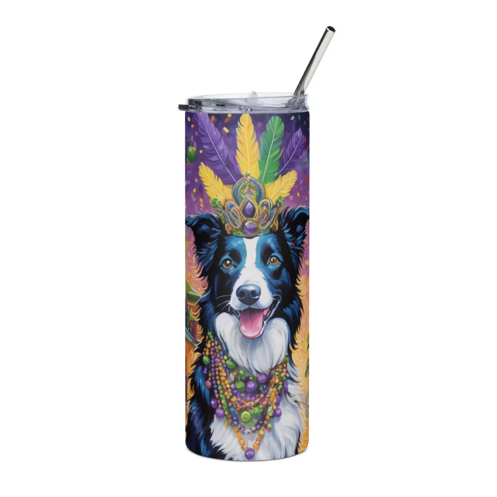 PugMug Custom Border Collie Stainless Steel Tumbler