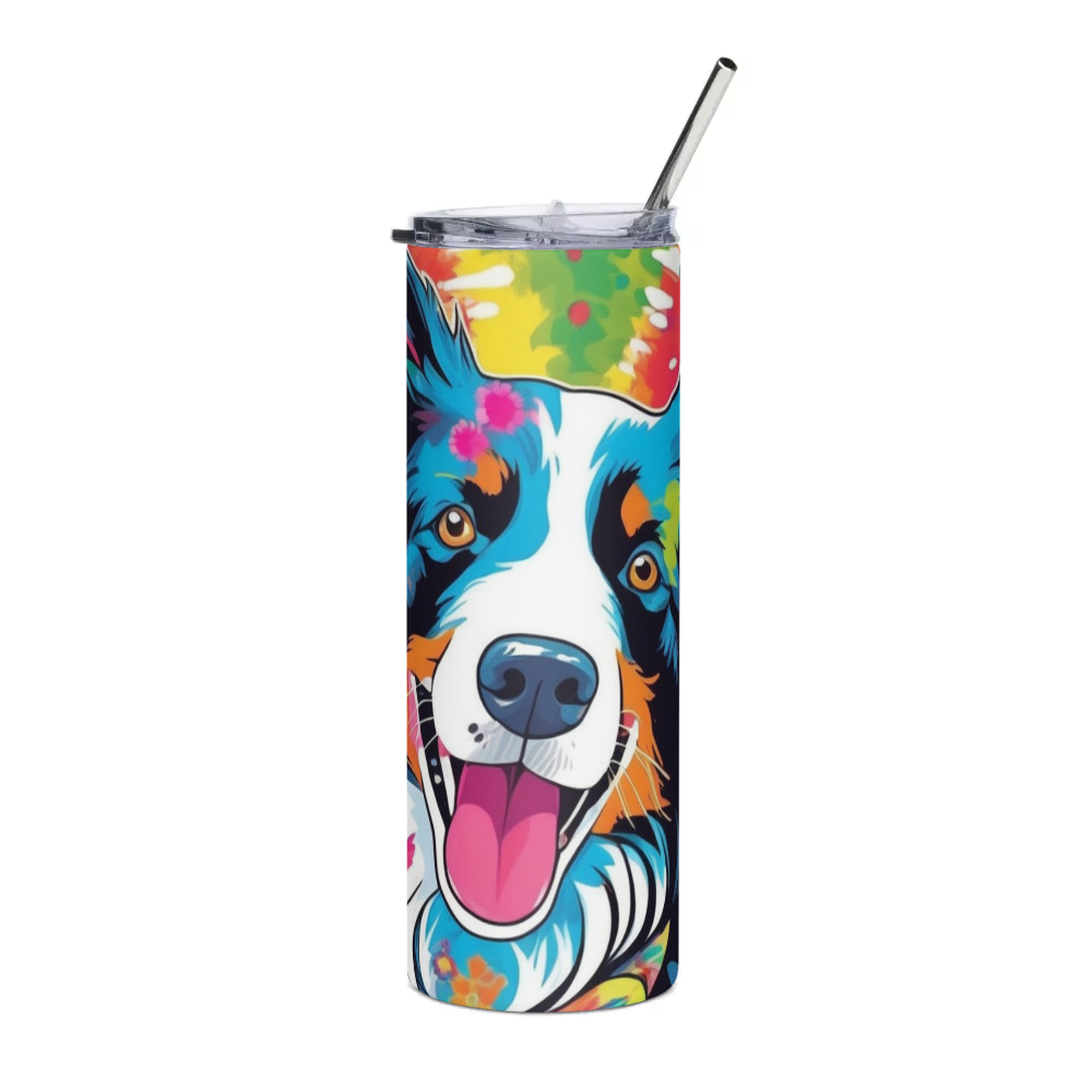 PugMug Custom Border Collie Stainless Steel Tumbler