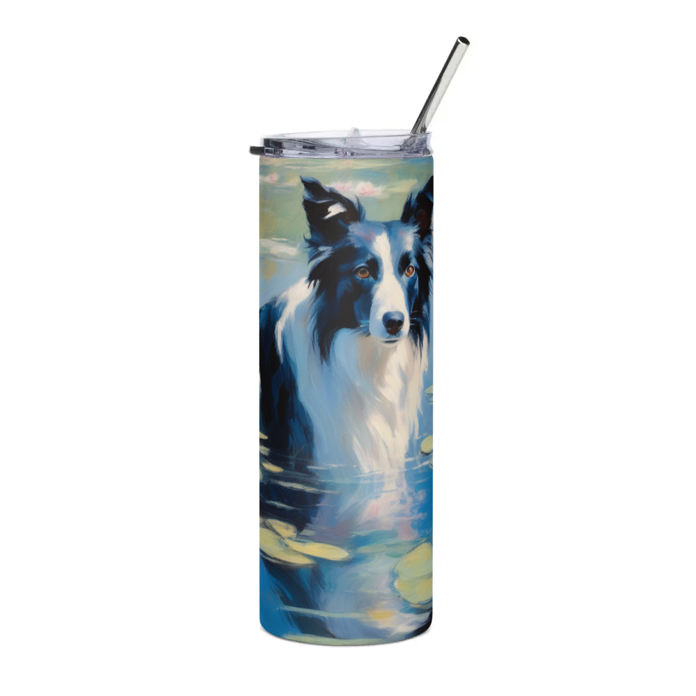 PugMug Custom Border Collie Stainless Steel Tumbler